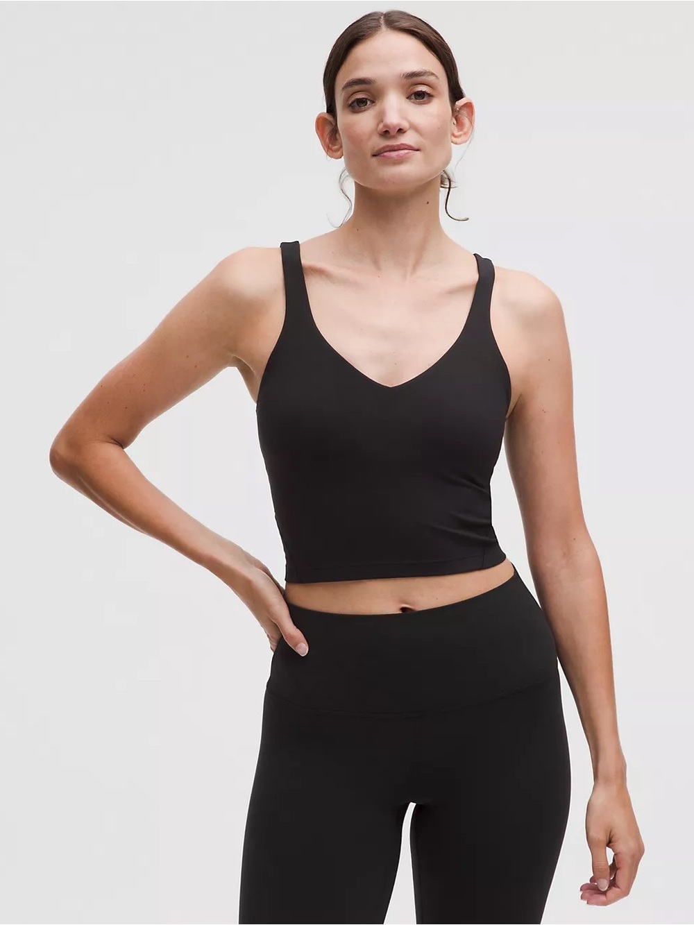 lululemon athletica Align Tank Black V-Neck Cropped Support Tank